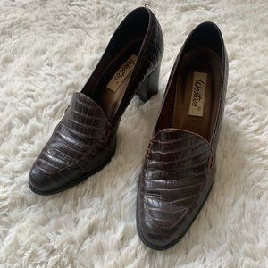 Vintage Westies Heeled Loafers - Size 7.5